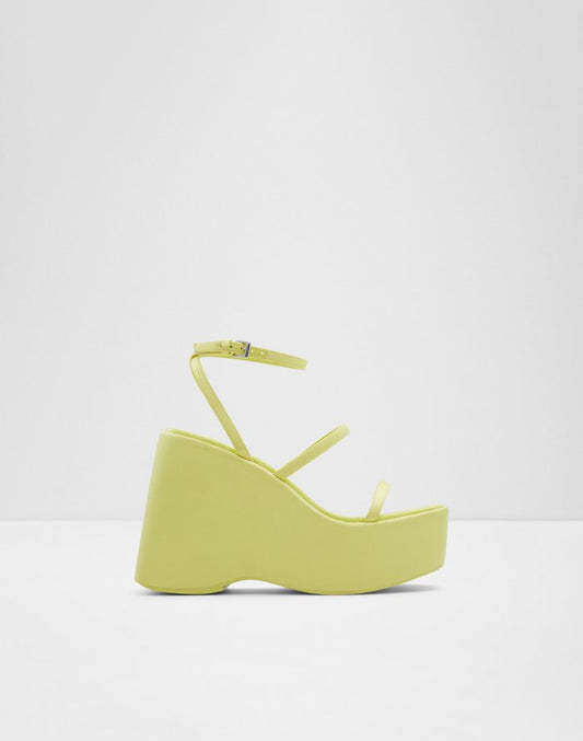 Aldo Women's Platform Strappy Sandals Kasie Yellow