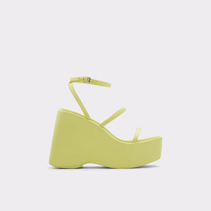 Aldo Women's Platform Strappy Sandals Kasie Yellow
