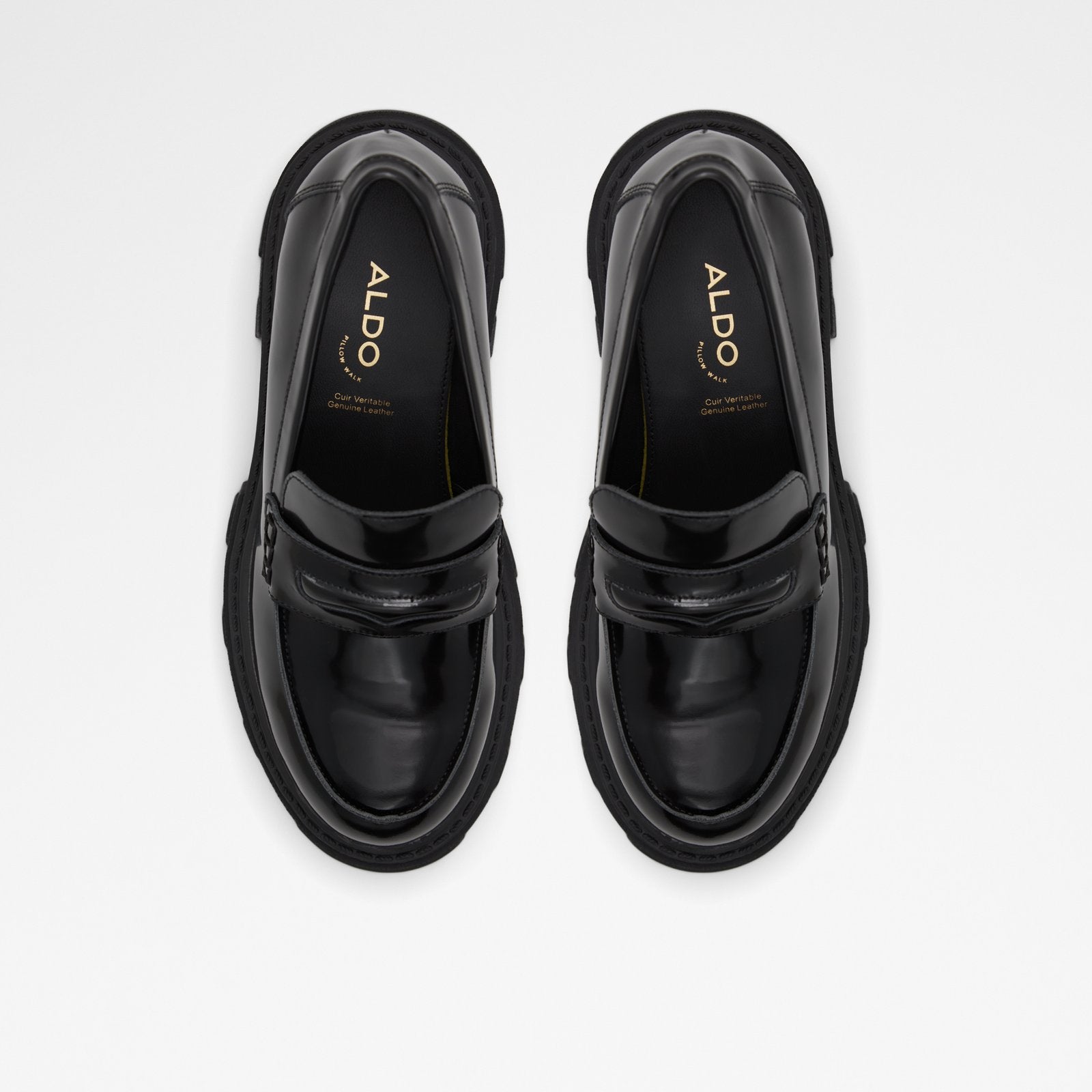 Aldo Women's Pillow Walk Comfortable Heeled Loafers Milawiel Black