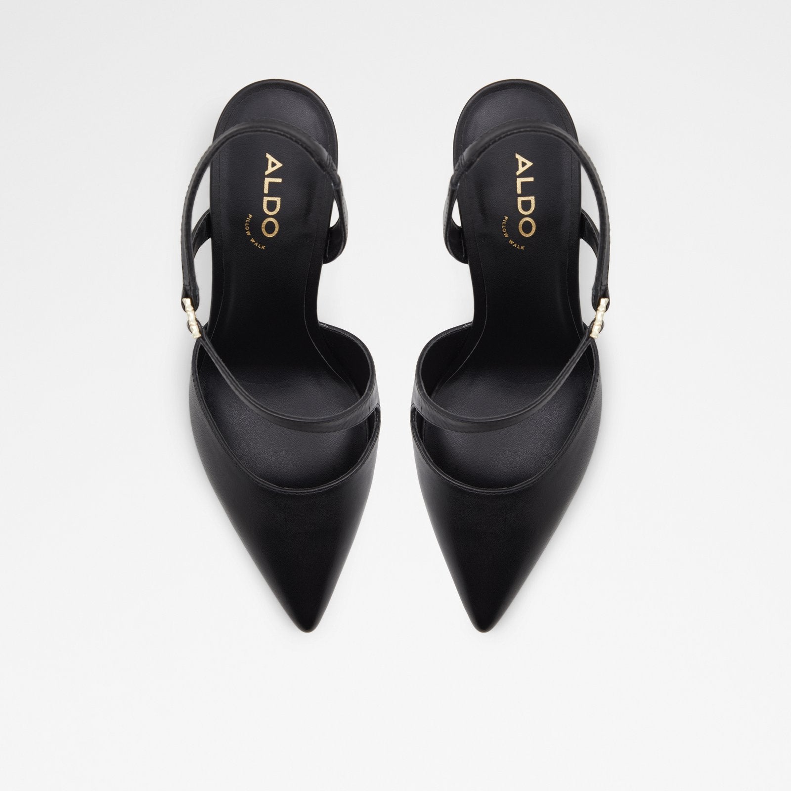 Aldo Women's Pillow Walk Comfortable Sling Back Heeled Shoes Sevilla Black