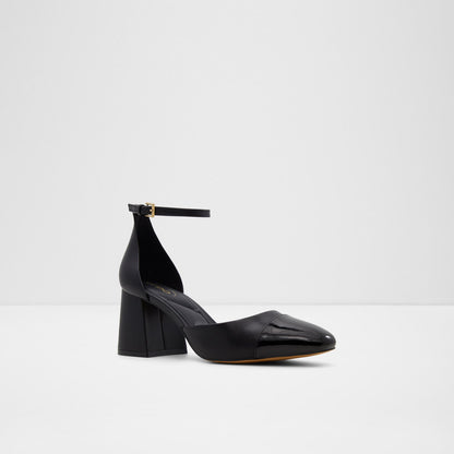 Aldo Women's Pillow Walk Comfortable Block Heeled Shoes Silvana Black