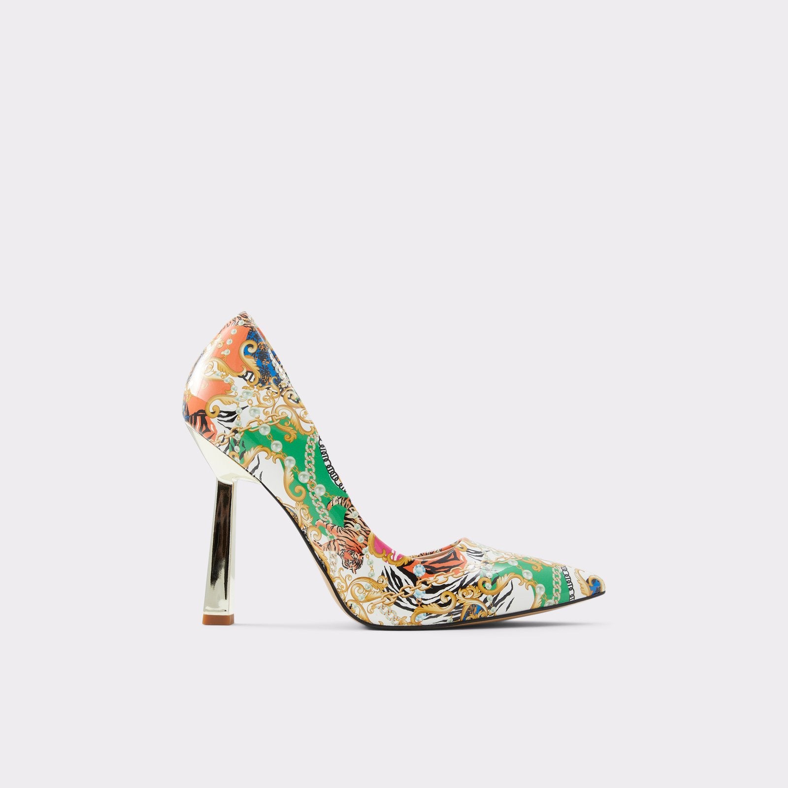 Multicoloured Heeled Aldo Floral Pumps Multicolored Heels New Arrivals